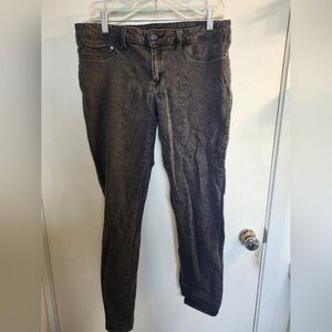 Max Jeans Women's Skinny Jeans in Dark Gray with Subtle Textured Pattern